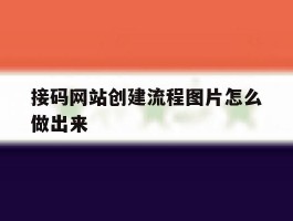 接码网站创建流程图片怎么做出来