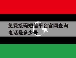 免费接码短信平台官网查询电话是多少号