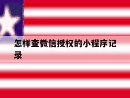 怎样查微信授权的小程序记录