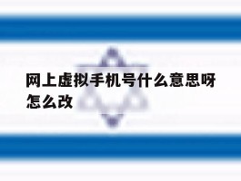 网上虚拟手机号什么意思呀怎么改