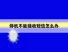 停机不能接收短信怎么办
