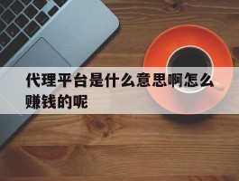 代理平台是什么意思啊怎么赚钱的呢