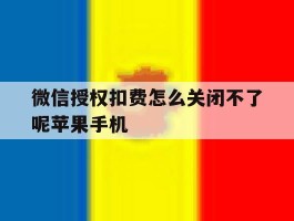 关于微信授权扣费怎么关闭不了呢苹果手机的信息