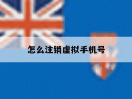 怎么注销虚拟手机号