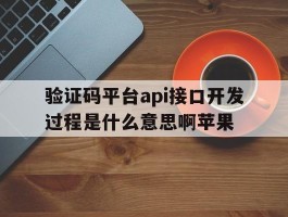 验证码平台api接口开发过程是什么意思啊苹果