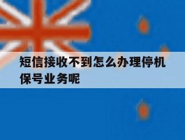 短信接收不到怎么办理停机保号业务呢的简单介绍