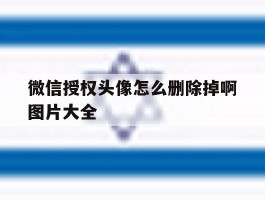 关于微信授权头像怎么删除掉啊图片大全的信息