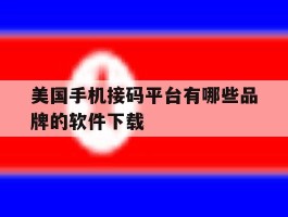 美国手机接码平台有哪些品牌的软件下载