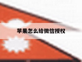 苹果怎么给微信授权