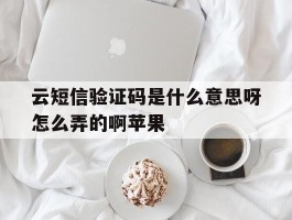 关于云短信验证码是什么意思呀怎么弄的啊苹果的信息