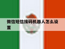 微信短信接码机器人怎么设置