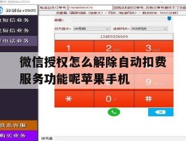 关于微信授权怎么解除自动扣费服务功能呢苹果手机的信息