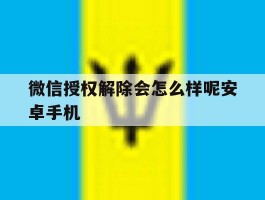 微信授权解除会怎么样呢安卓手机的简单介绍