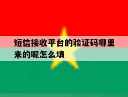 短信接收平台的验证码哪里来的呢怎么填