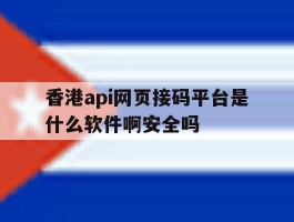 香港api网页接码平台是什么软件啊安全吗