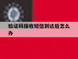 验证码接收短信到达后怎么办