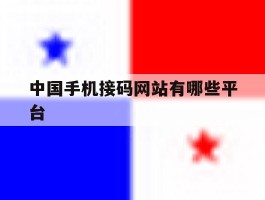 中国手机接码网站有哪些平台