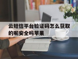 云短信平台验证码怎么获取的呢安全吗苹果