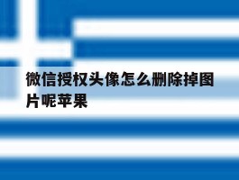 微信授权头像怎么删除掉图片呢苹果