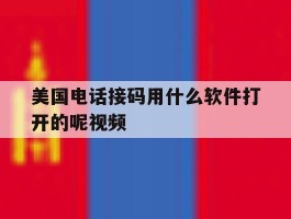 美国电话接码用什么软件打开的呢视频
