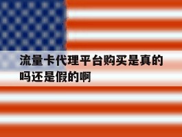 流量卡代理平台购买是真的吗还是假的啊的简单介绍