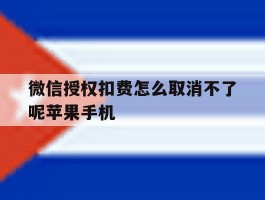 微信授权扣费怎么取消不了呢苹果手机的简单介绍