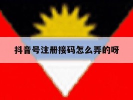 抖音号注册接码怎么弄的呀