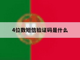 4位数短信验证码是什么