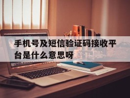 手机号及短信验证码接收平台是什么意思呀
