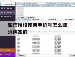 微信授权使用手机号怎么取消绑定的