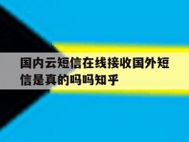 国内云短信在线接收国外短信是真的吗吗知乎