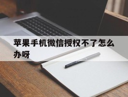 苹果手机微信授权不了怎么办呀