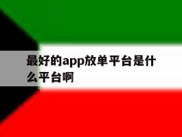 包含最好的app放单平台是什么平台啊的词条
