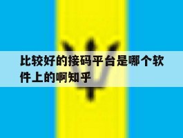 比较好的接码平台是哪个软件上的啊知乎的简单介绍