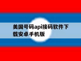 美国号码api接码软件下载安卓手机版的简单介绍
