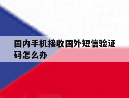 国内手机接收国外短信验证码怎么办