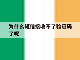 为什么短信接收不了验证码了呢