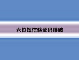 六位短信验证码爆破